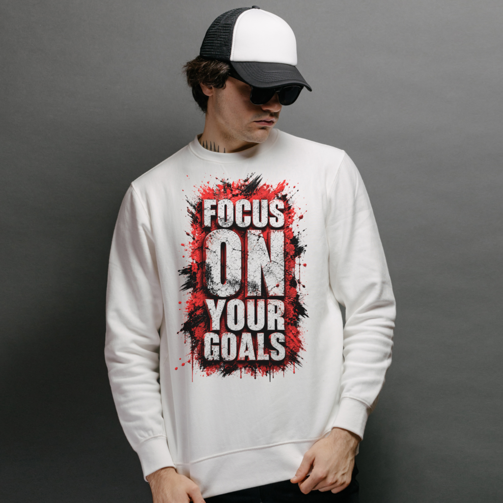 white focus on your goals